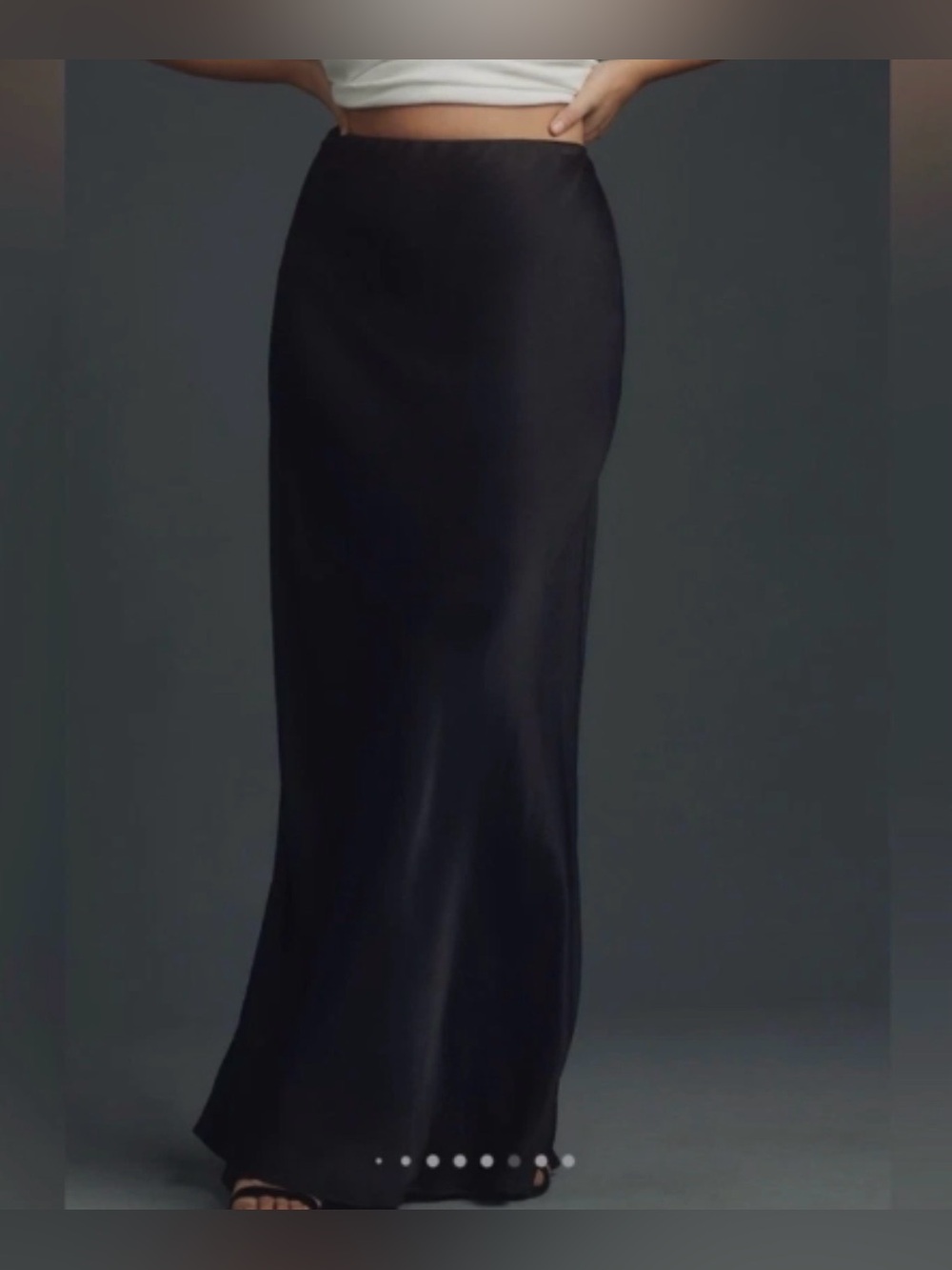 Anthropologie Satin Maxi Skirt